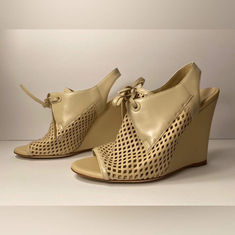 Balenciaga wedge open toe pumps sandals 37.5 - Picture 3 of 10